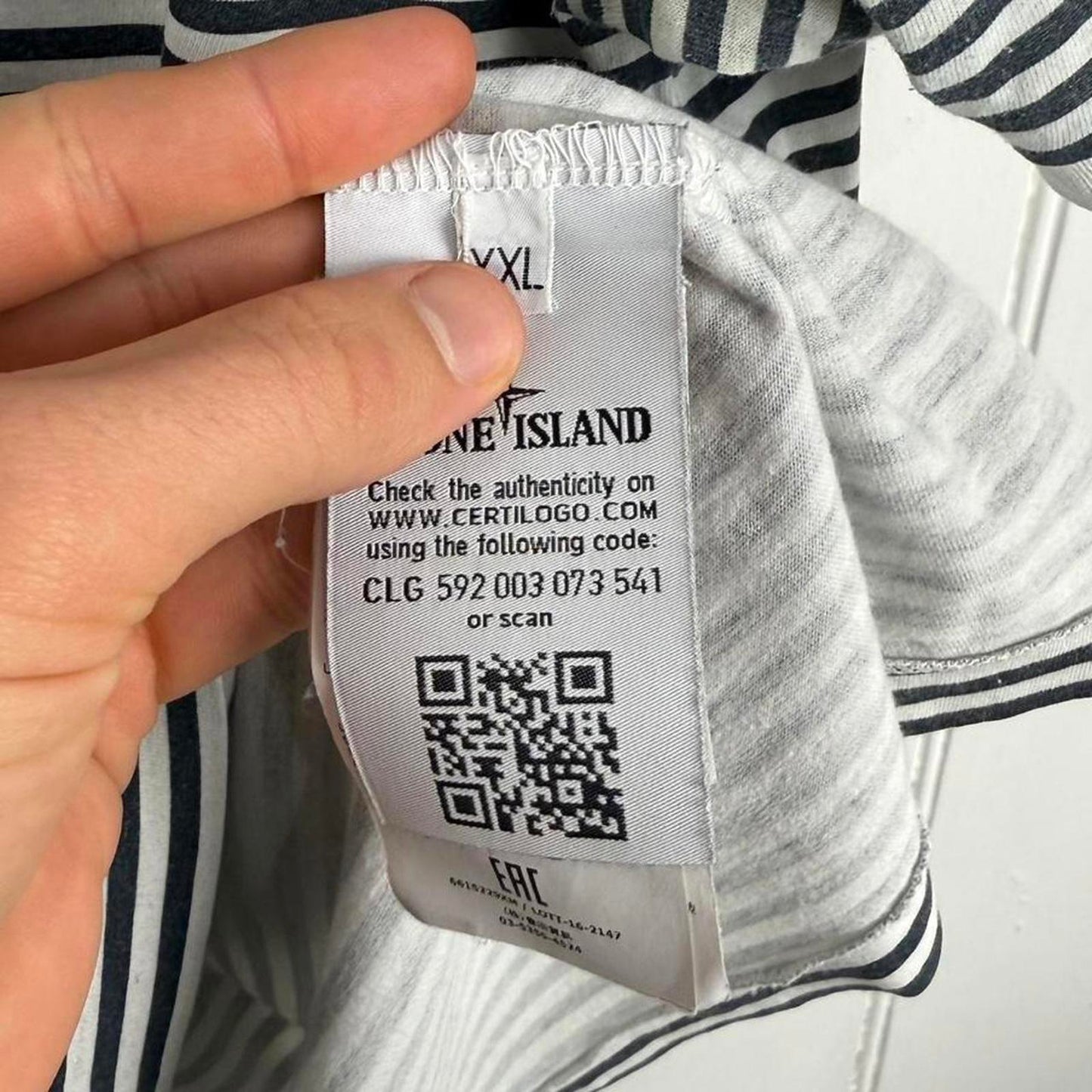 Stone Island Marina Striped Polo Shirt – Size XXL (Relaxed Fit)