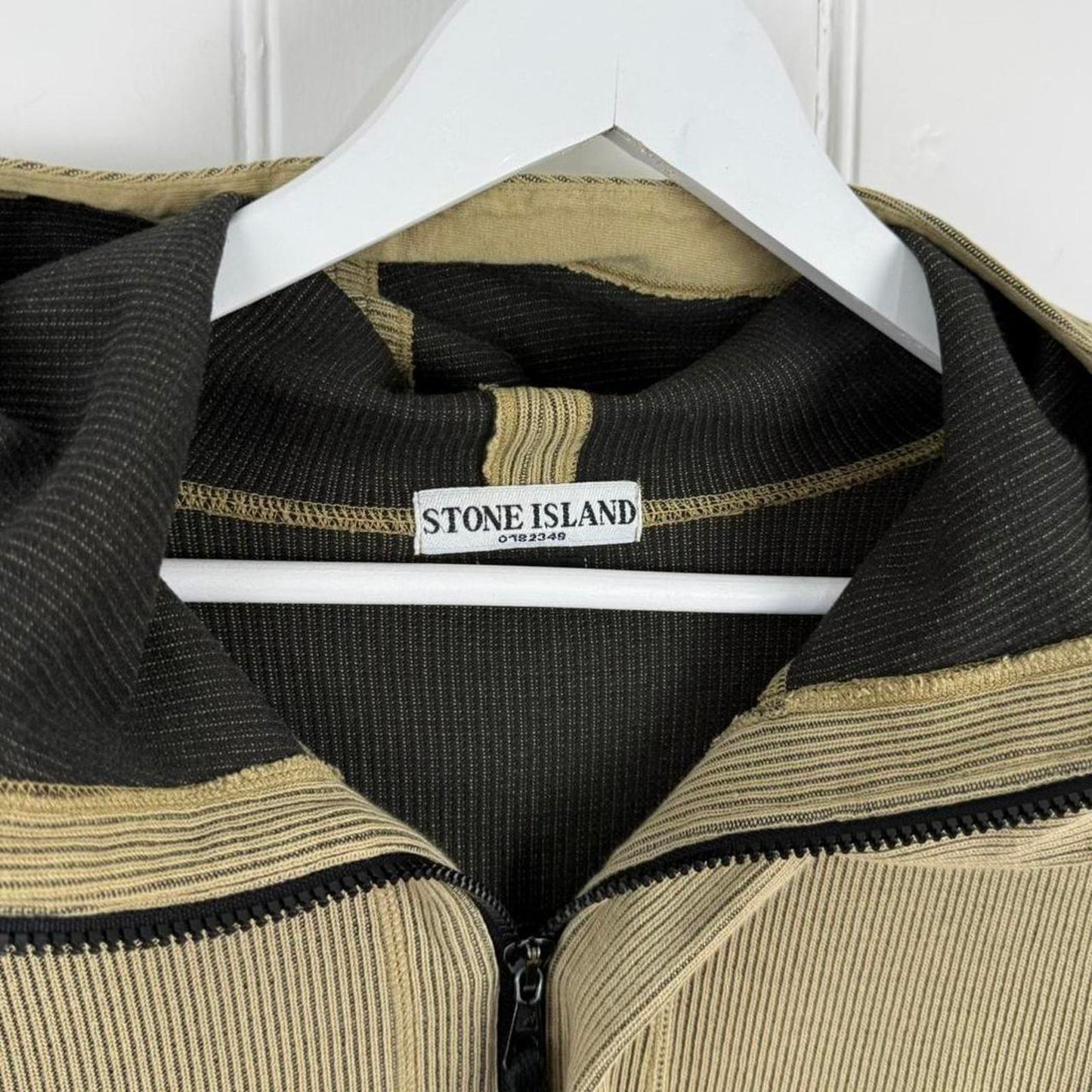 2000's Stone Island Ribbed Full Zip Hoodie (M)