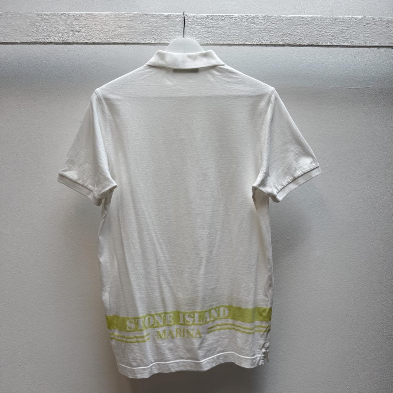 Stone Island Marina Striped Logo Polo Shirt (M)