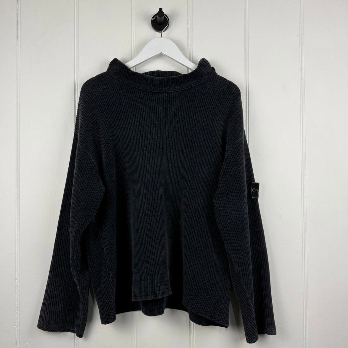 Stone Island 1999 Green Edge Chenille Knit Jumper (XL)