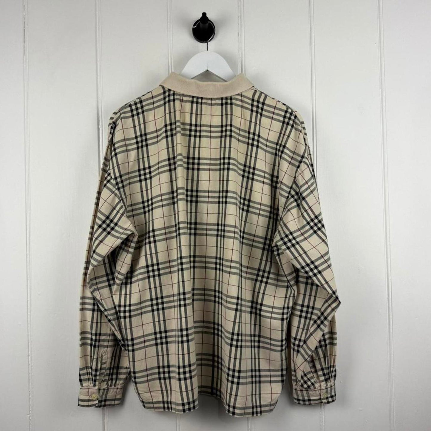 Burberry London Vintage Nova Check Long-Sleeve Polo (XL)