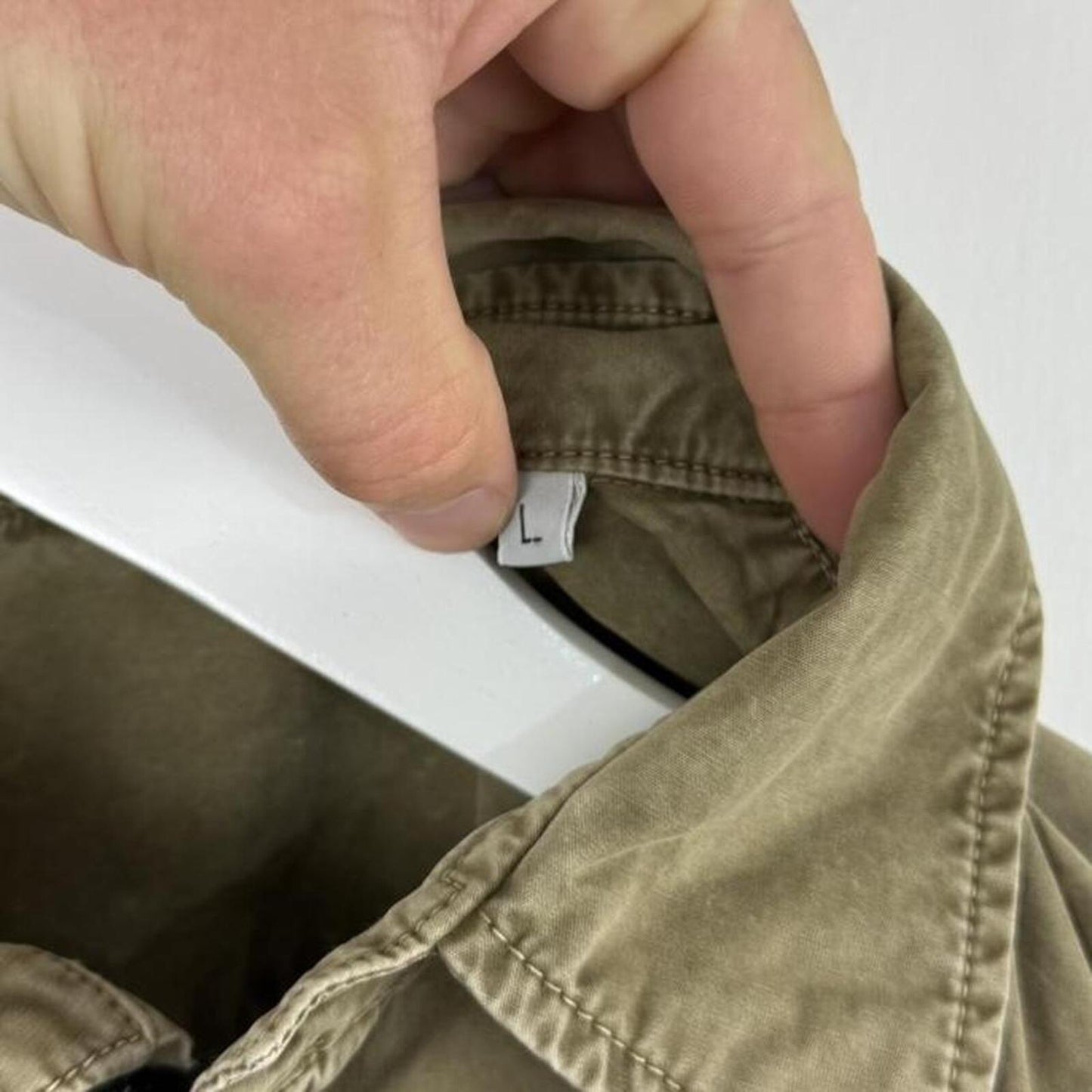 Stone Island Zip Overshirt Khaki / Olive (L)