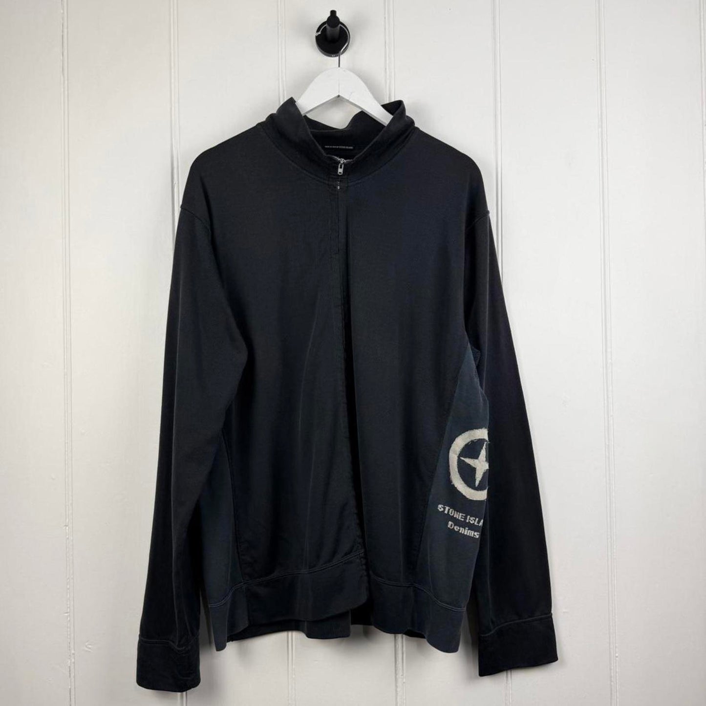 Stone Island Denims Zip Sweatshirt Black (XXL)