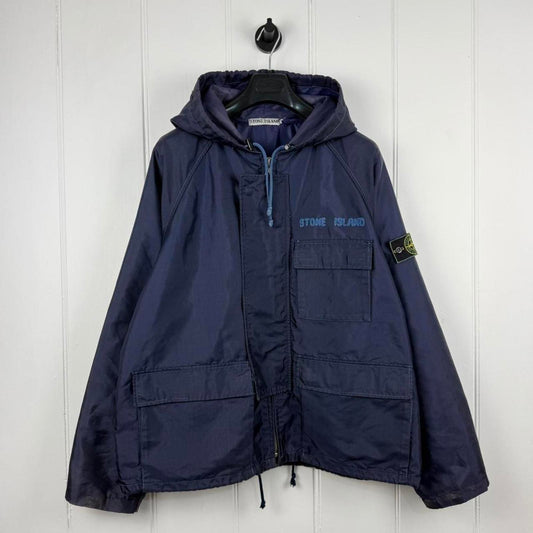 Stone Island 1993 ‘Formula Steel’ Nylon Hooded Jacket (L)