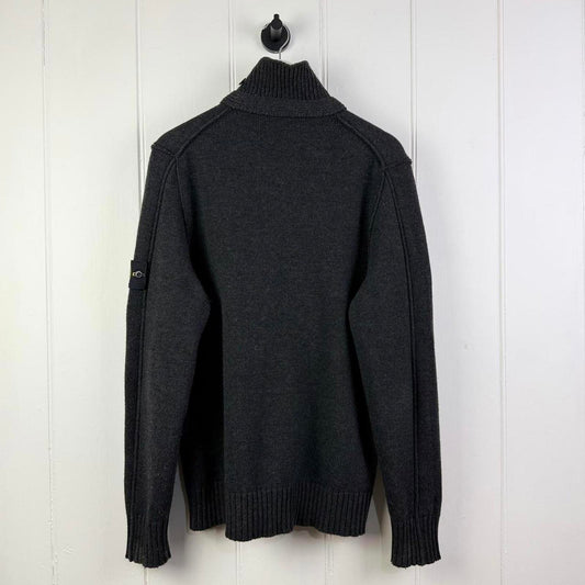 Stone Island Button Up Knit Cardigan Charcoal (XL)