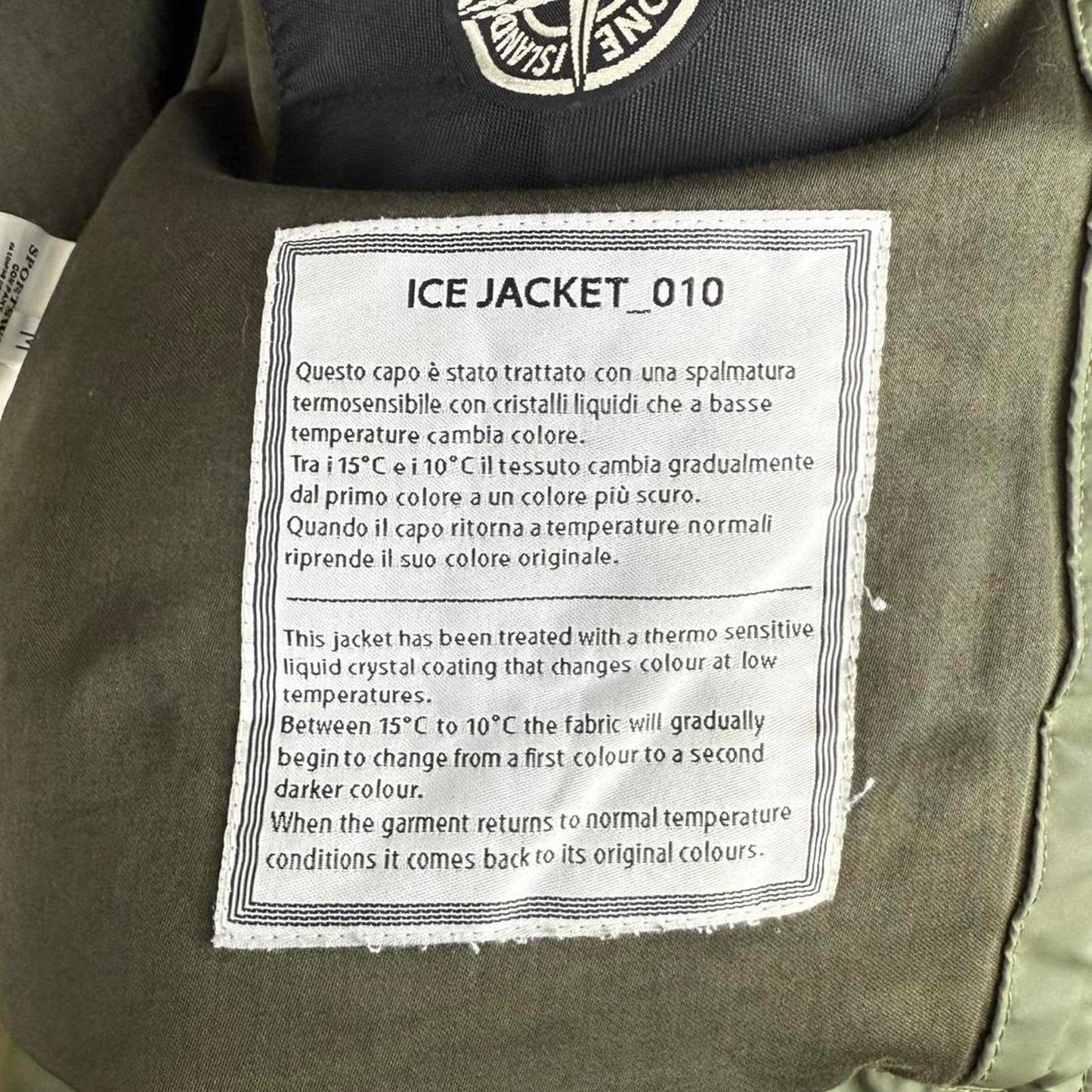 Stone Island Ice Jacket 010 – Thermosensitive Liquid Crystal (M)