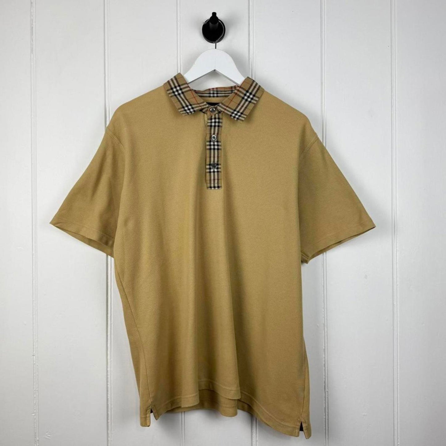 Burberry Golf Nova Check Collar Polo Beige (M)