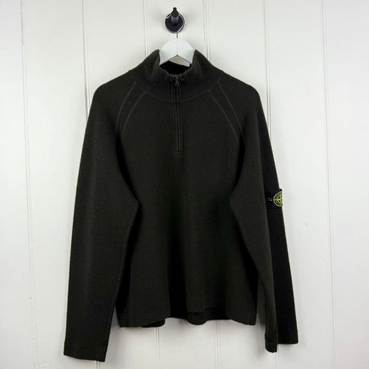 Mid 00s Khaki Green Stone Island Knit Jumper (L)