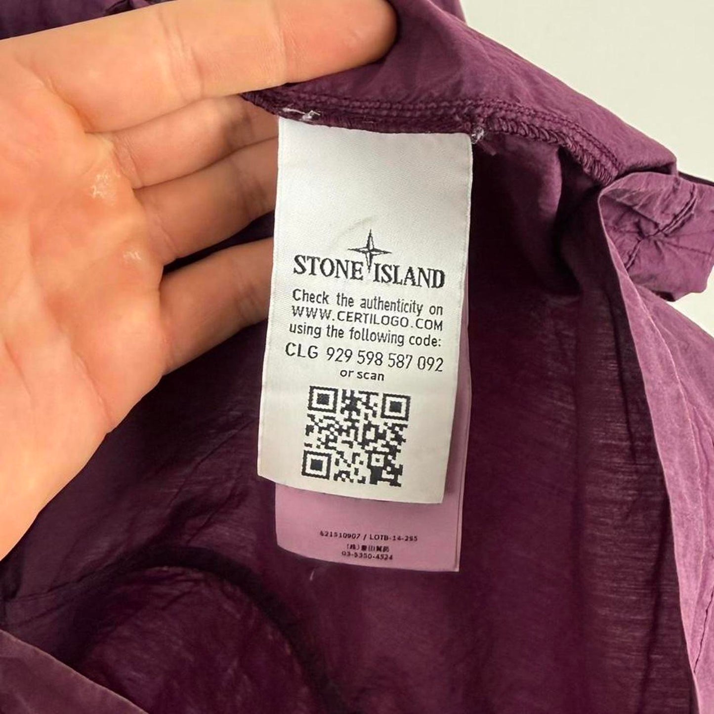 Stone Island Nylon Tela Overshirt Burgundy (S)