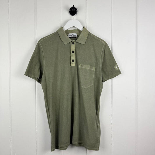 Stone Island Garment Dyed Polo Shirt (L)