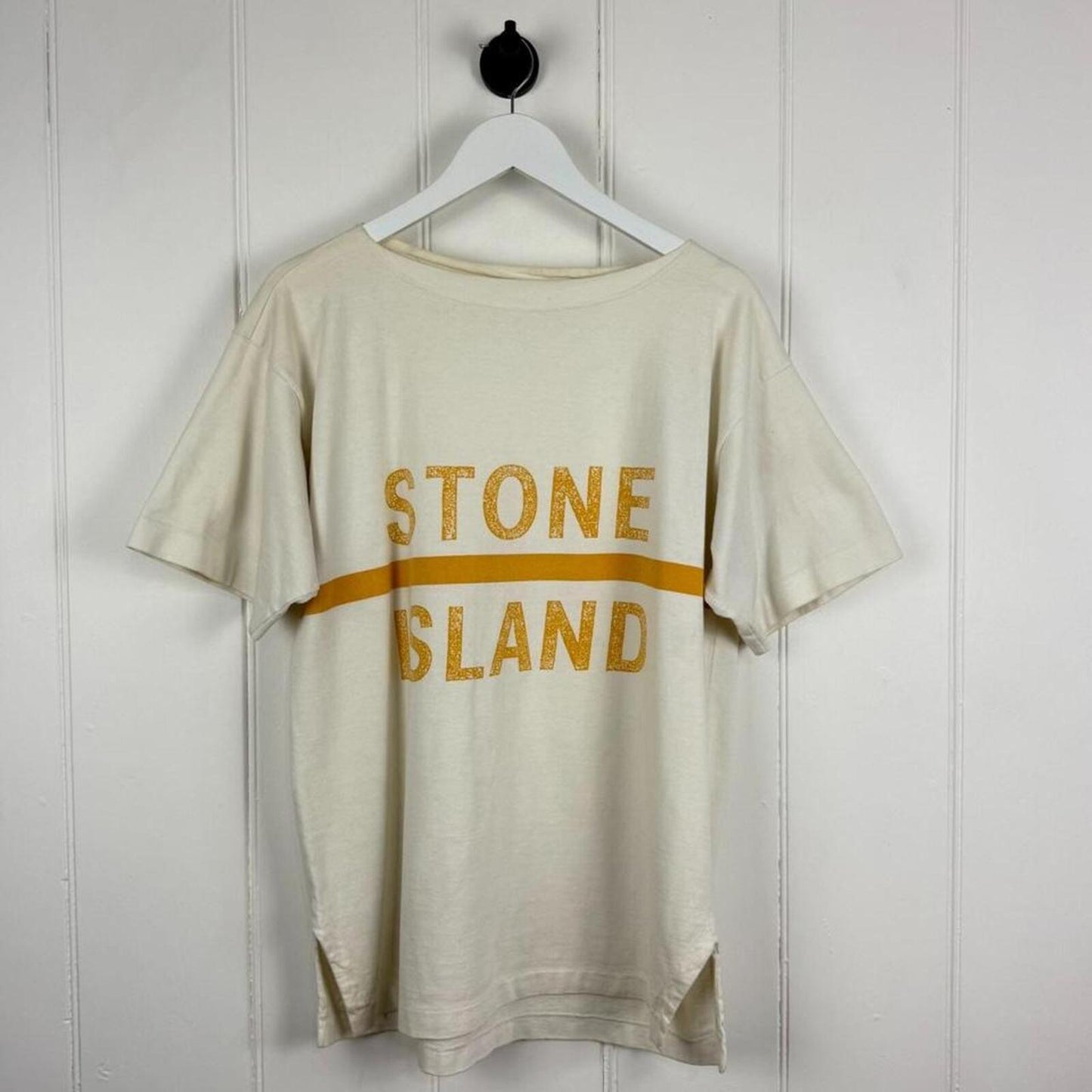 Stone Island Mid 90s Logo T-Shirt Cream (M)
