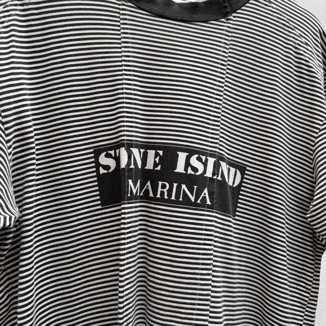 00’s Stone Island Striped Marina T-shirt (L)