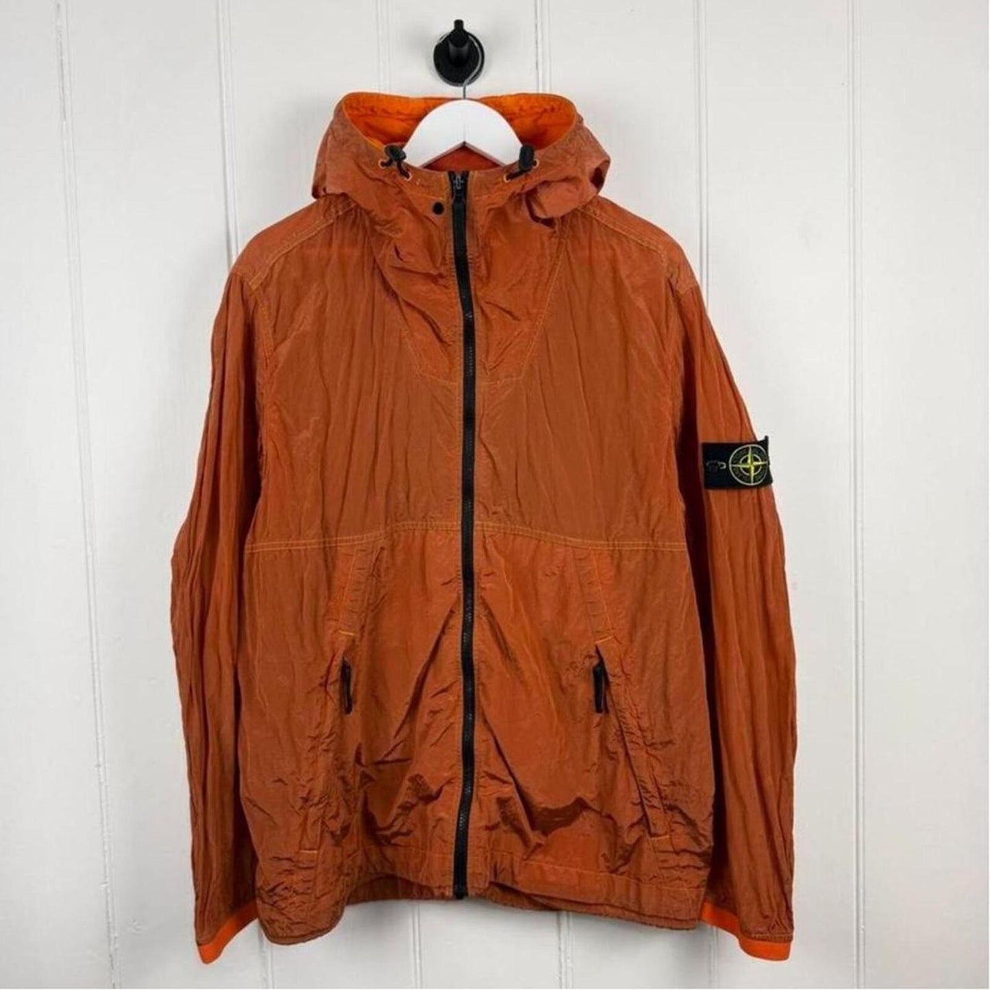 Stone Island Nylon Metal Hooded Jacket Orange (XXL)