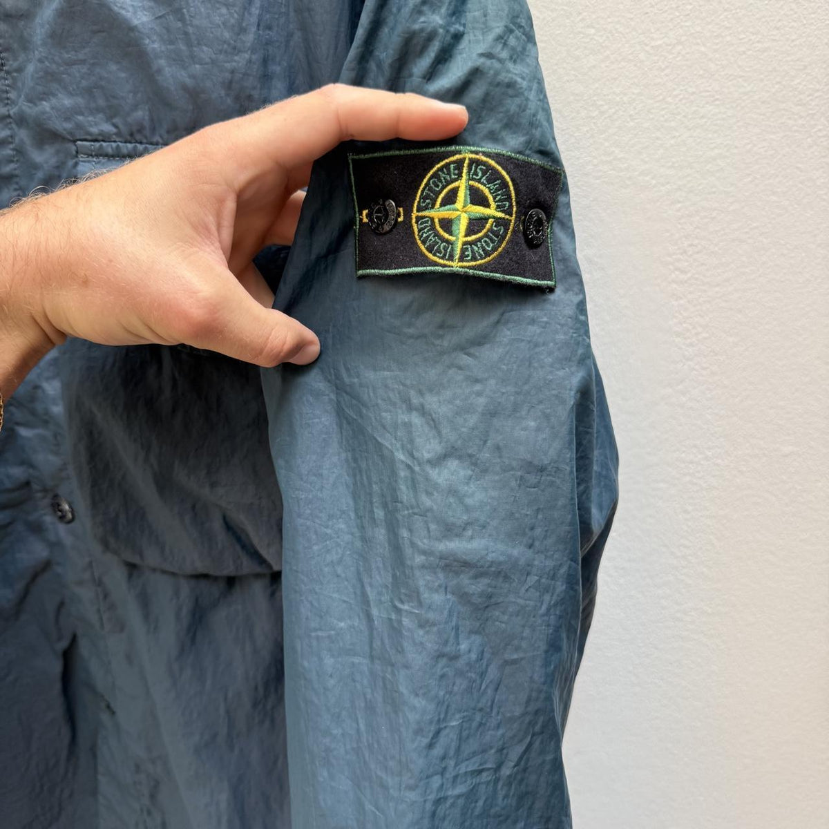 1990s Stone Island Green Edge Overshirt Jacket (XL)