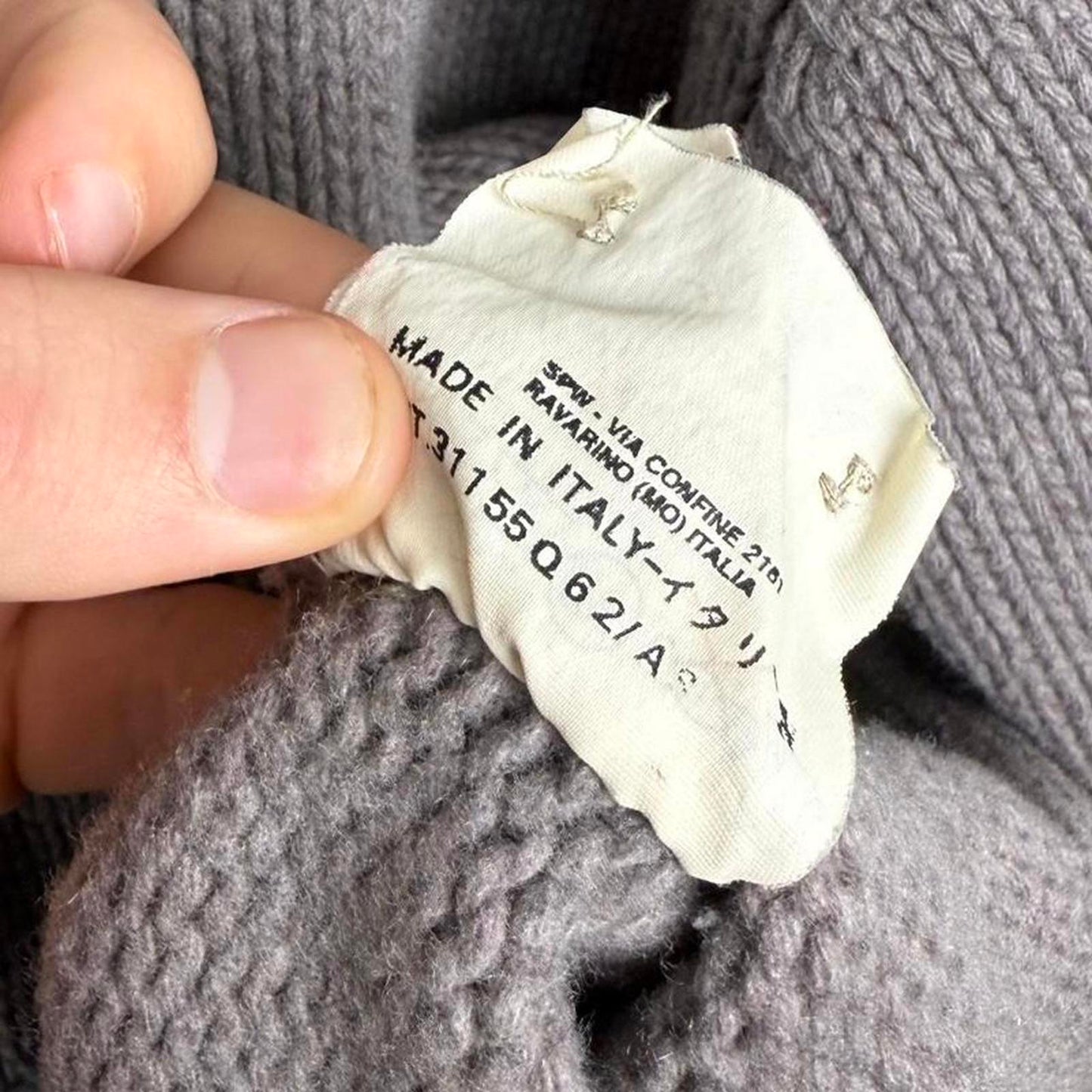 Stone Island 2001 Button Neck Wool Knit (XL)