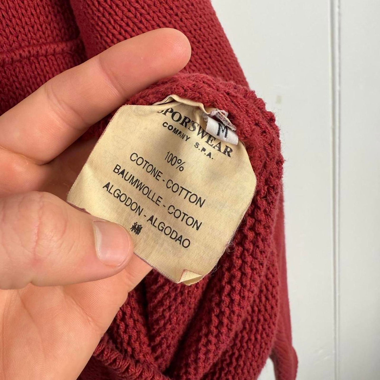 Stone Island Knit Zip Cardigan Red (M)