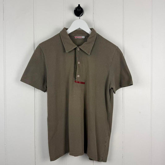 Prada Sport Polo Shirt Khaki Green (S/M)