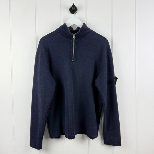 Stone Island Quarter Zip Knit Navy (M)