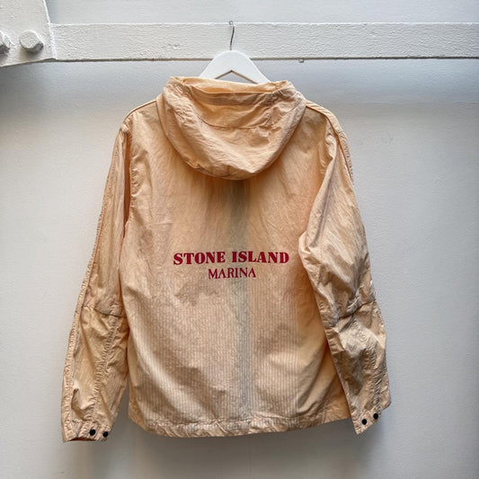 Stone Island 50 Fili Folded Marina Print Jacket – Peach (M)