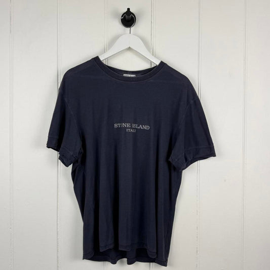 Stone Island Logo T-Shirt Navy (XL)