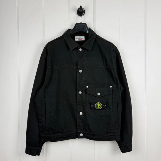 Stone Island x Supreme Bull Denim Jacket – Black (M)