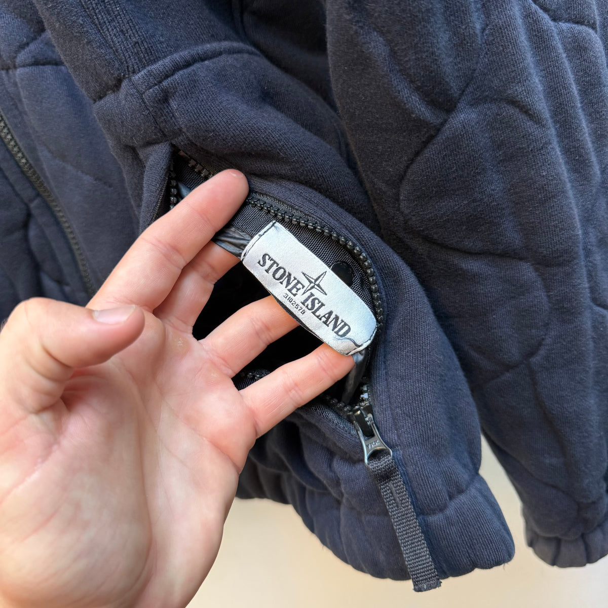 Stone Island 2000s Reversible Quilted Puffer Jacket – Deep Navy Blue