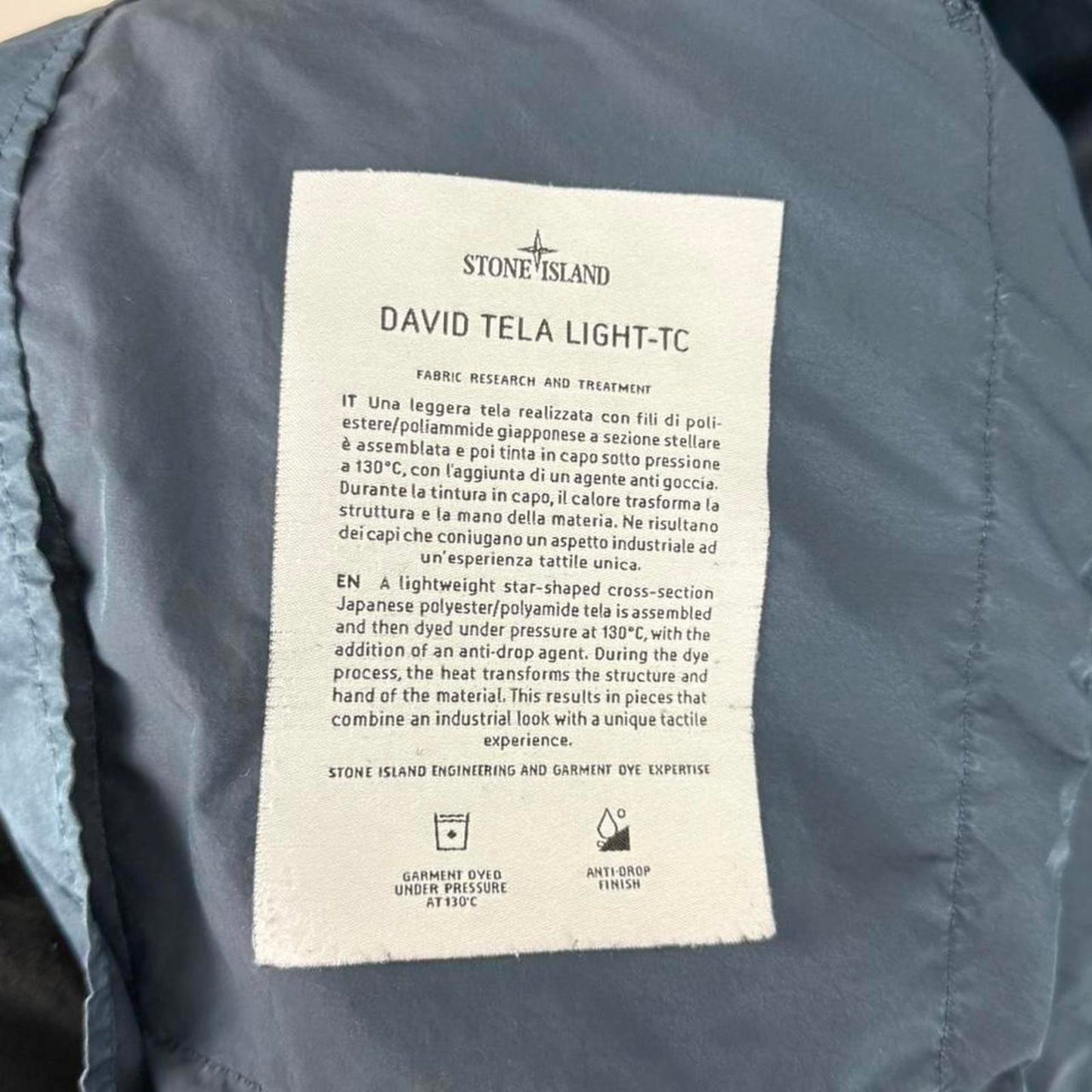 Stone Island David Tela Light TC in Navy (M)