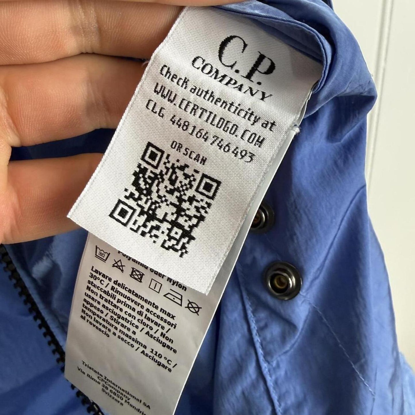 C.P. Company Chrome Hooded Jacket Blue (XL)