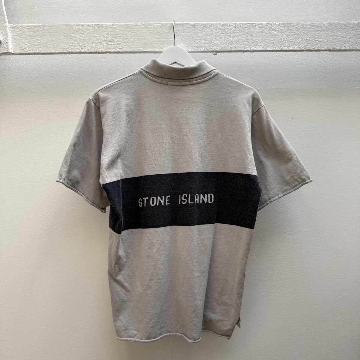 90’s Stone Island Spell-out Polo Shirt (M)