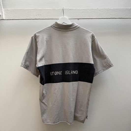 90’s Stone Island Spell-out Polo Shirt (M)