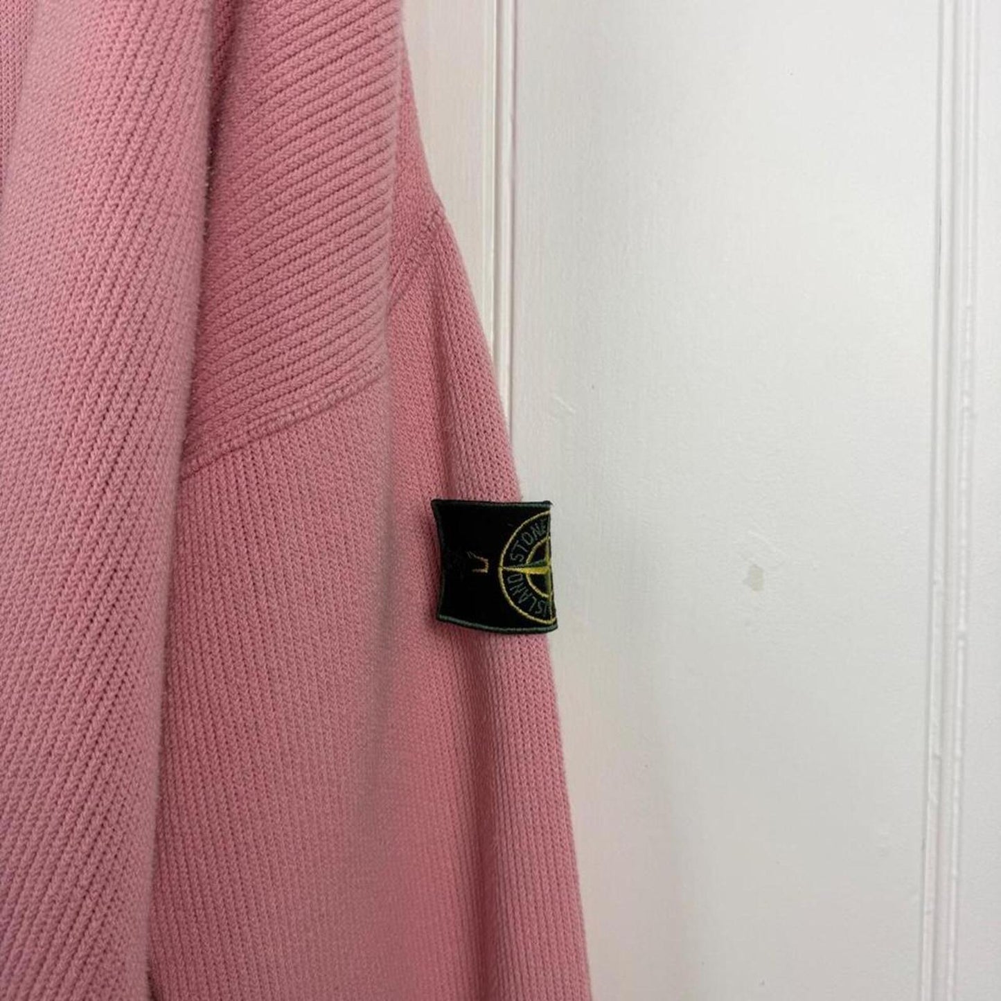 1980s Stone Island Cotton Knit Jumper Pink (L/XL)