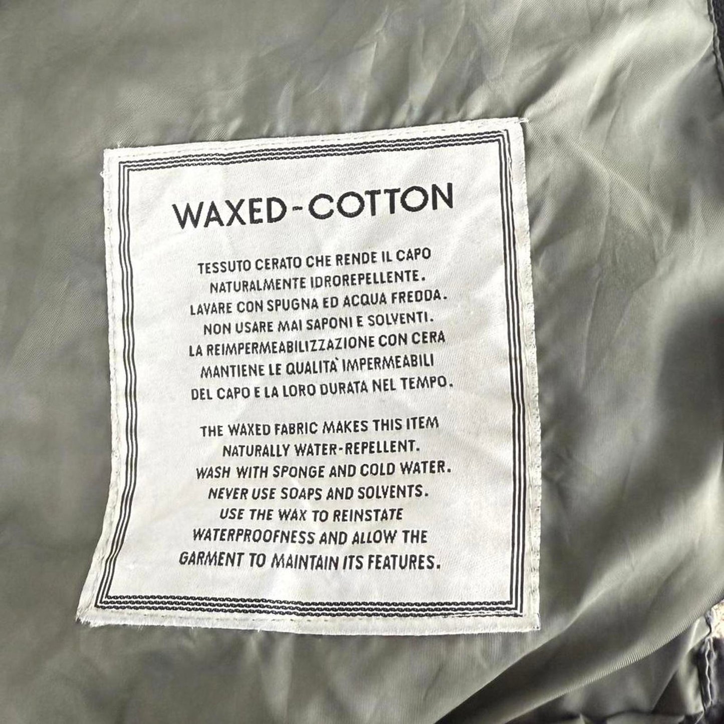 Stone Island Waxed Cotton Down Parka — 1999 (L)