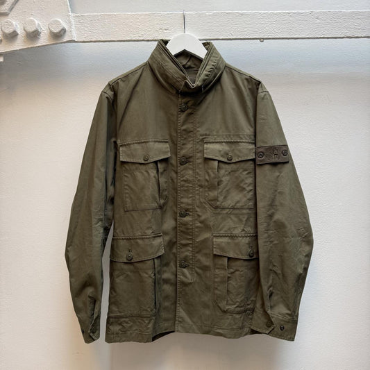 Stone Island Ghost Piece 3L Performance Cotton Jacket – Olive Green (L)