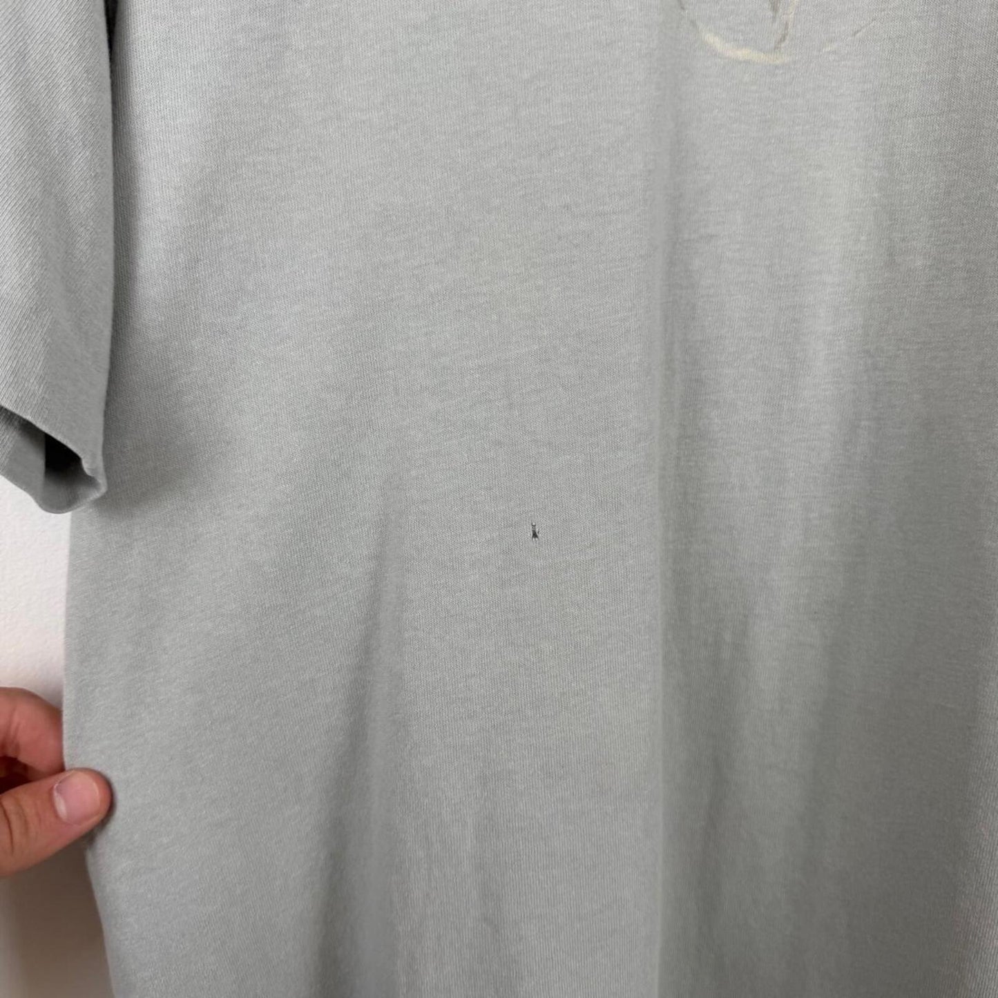 Stone Island Burn Through Compass Logo T-Shirt Grey (M)