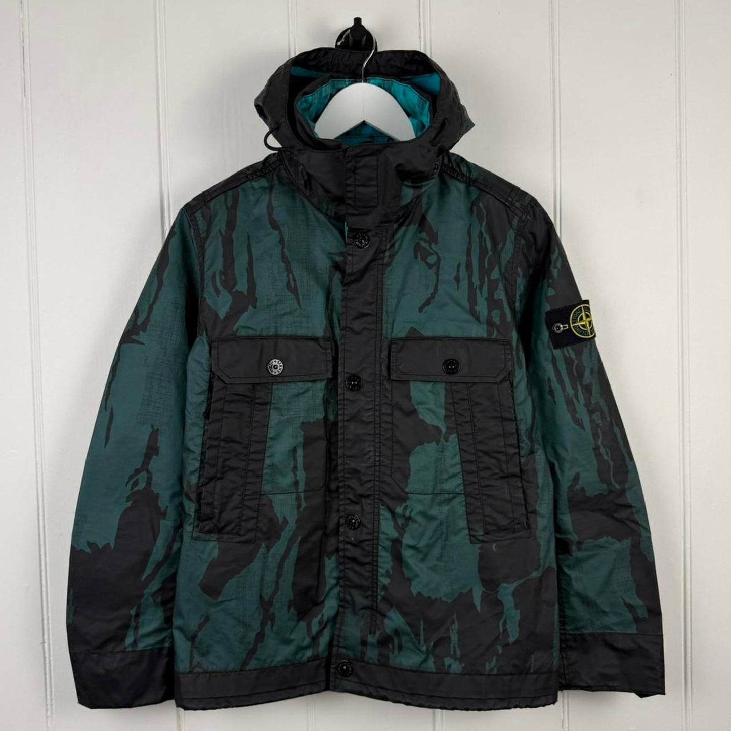 Stone Island Reverse Camo Raso Gommato Jacket (S)