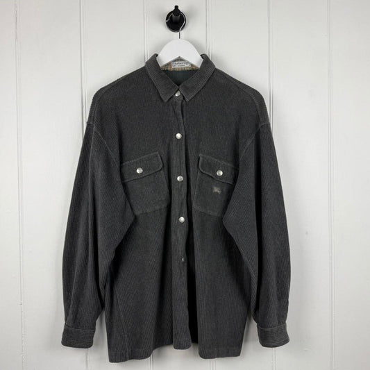 Burberry Corduroy Shirt – Charcoal Grey (L)