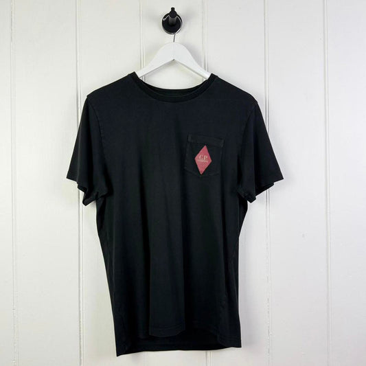 C.P. Company Black Graphic T-Shirt (M)