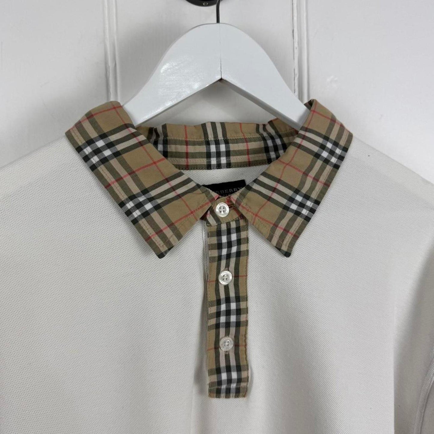 Burberry Golf Polo Shirt Nova Check Collar (L)