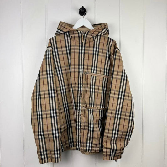 Burberry London Vintage Reversible Check Hooded Jacket (XL)