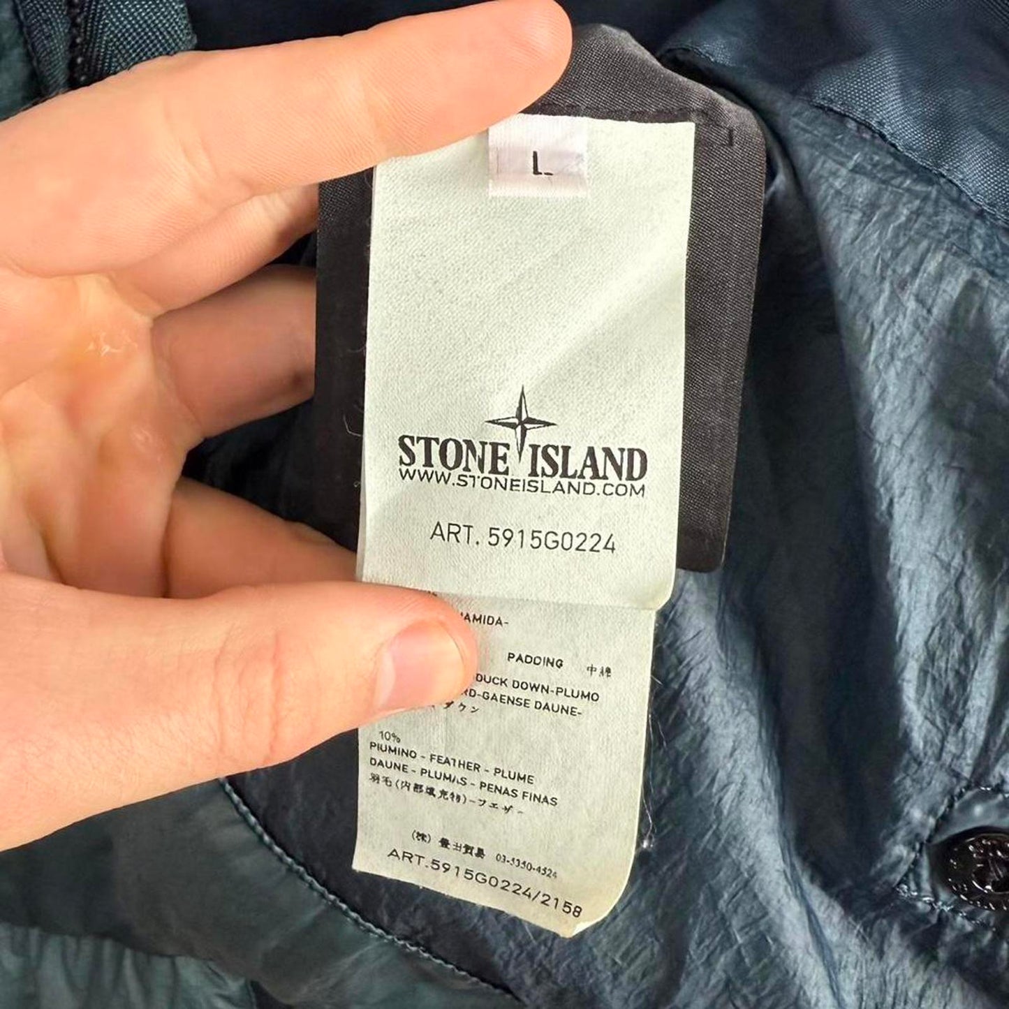 Stone Island Garment Dyed Down Gilet (L)