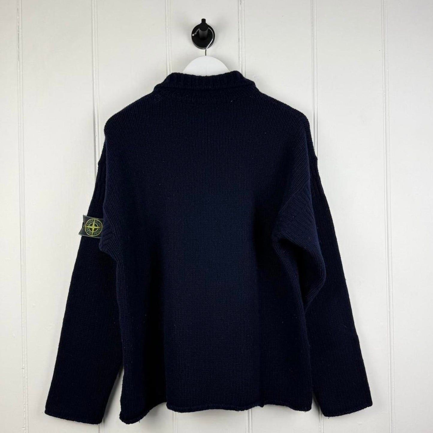 Stone Island 1995 Green Edge Badge Knit (L)
