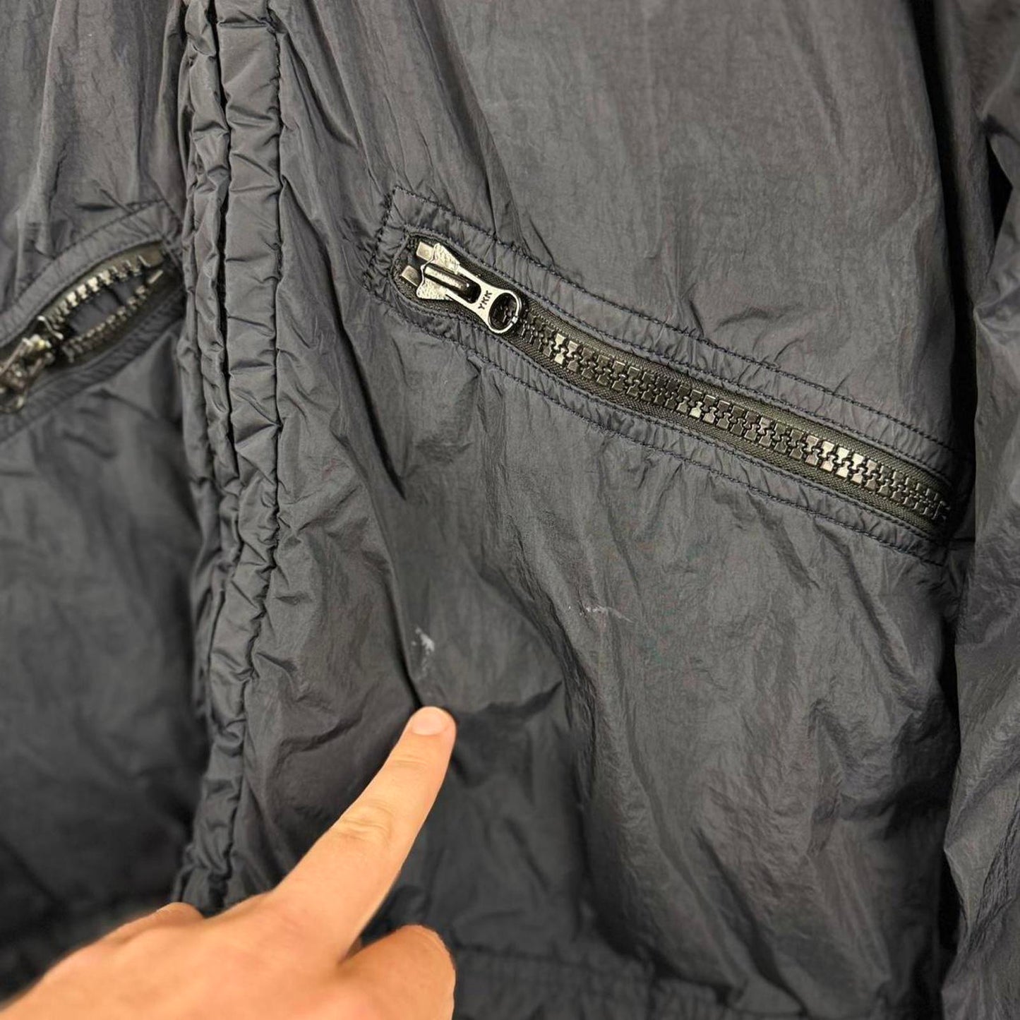 Stone Island Crinkle Reps Jacket Navy Blue (M)