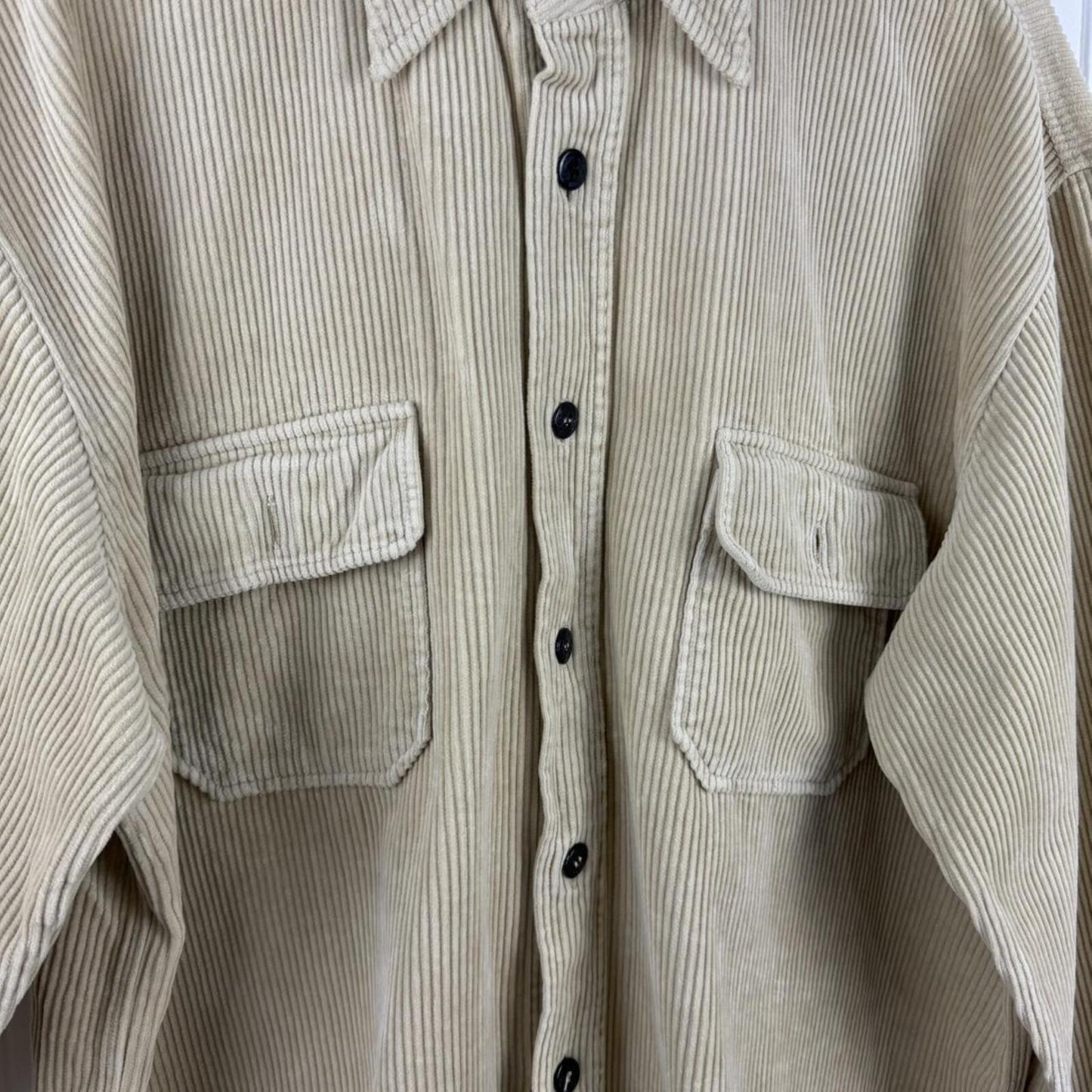 Stone Island 1991 Front Patch Jumbo Corduroy Shirt (XL)