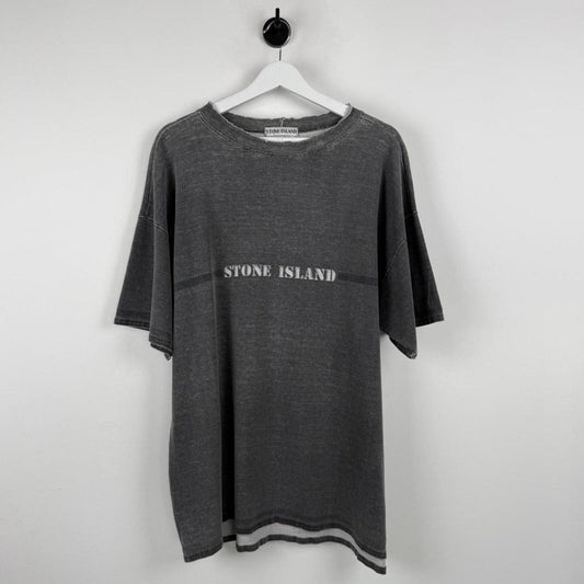 Stone Island Vintage Faded Logo T-Shirt Grey (XXL)
