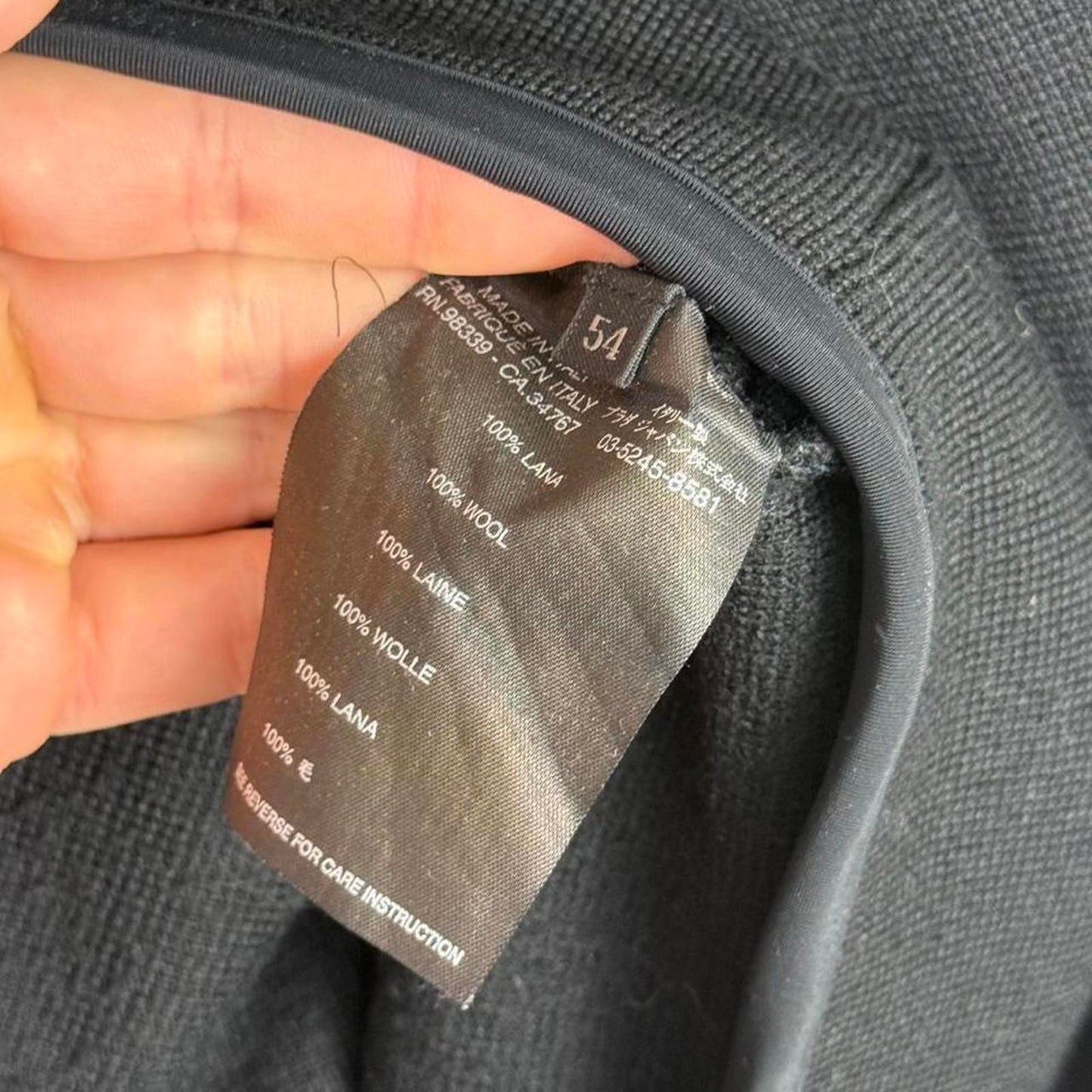2000's Prada Wool Zip Hoodie Black (L/XL)