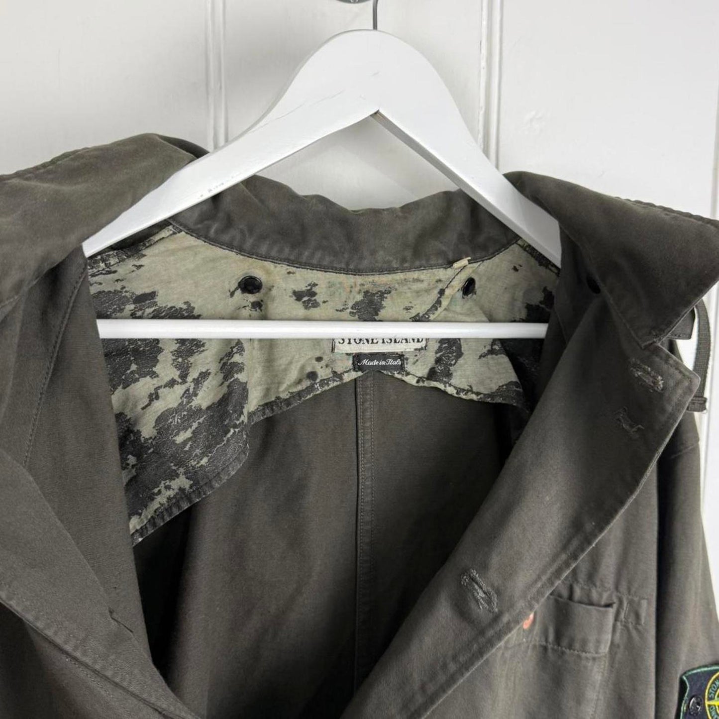1996 Stone Island Parka Jacket in Dark Green (XL)
