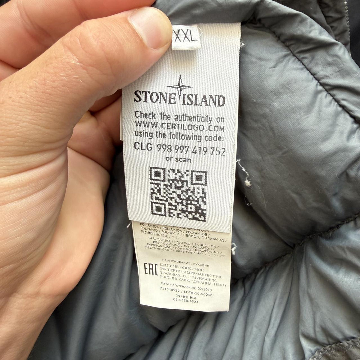 Stone Island Nylon Metal Watro Puffer Jacket (XXL)