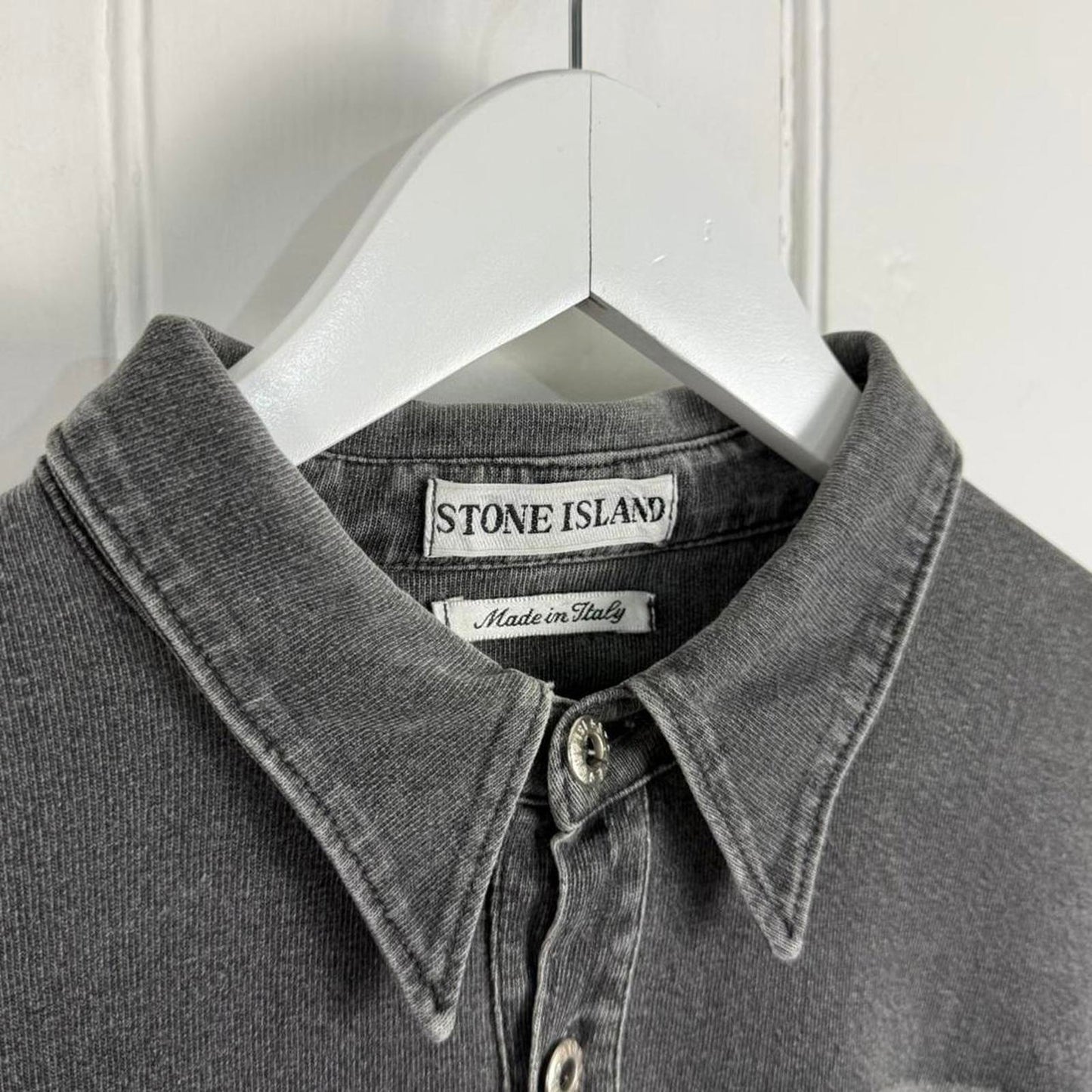1995 Stone Island Rugby Style Polo Grey (M)