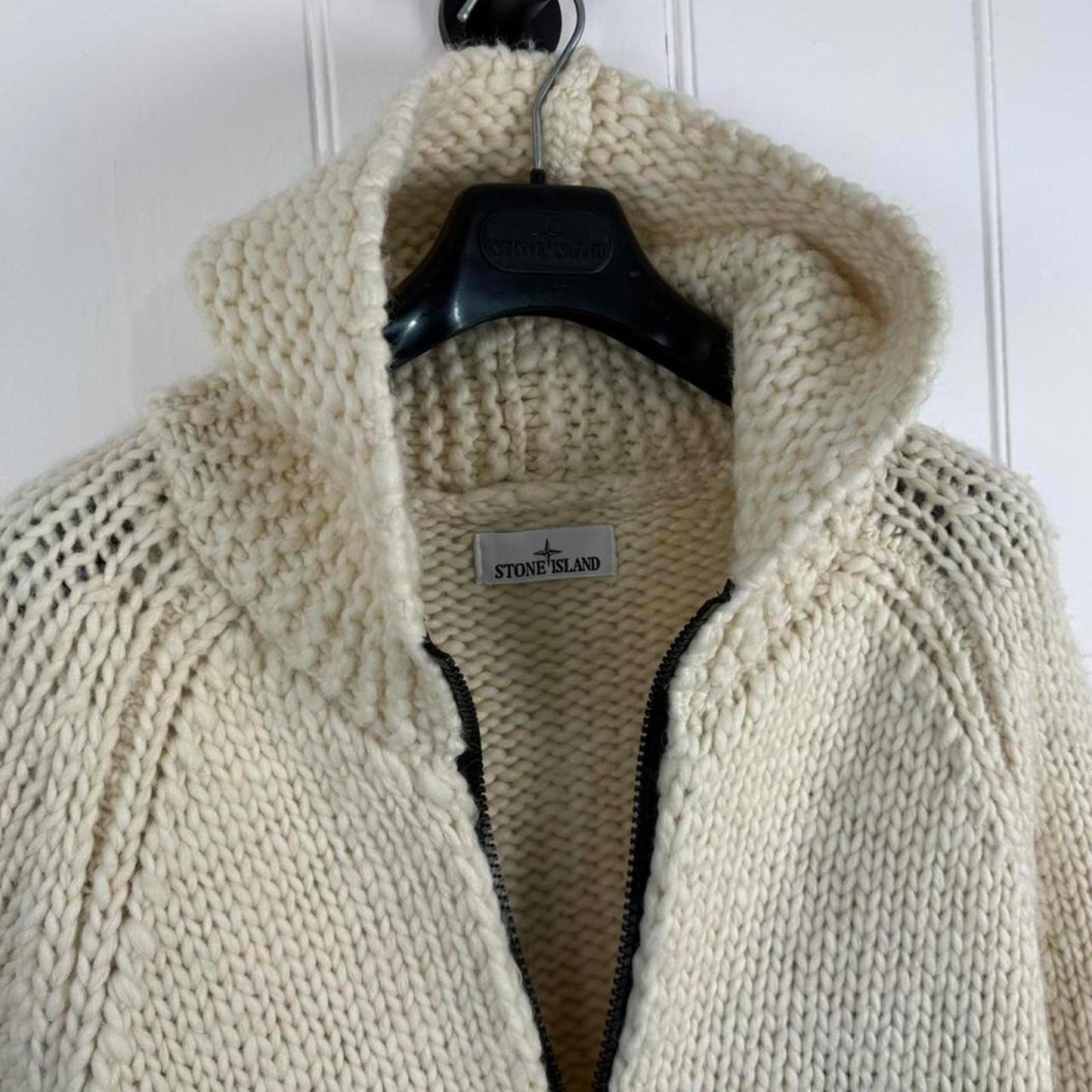 Stone Island Heavy Knit Hooded Zip Jacket (L)