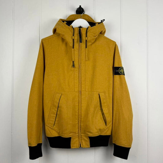 Stone Island Mélange Wool Poly Hooded Jacket (M)